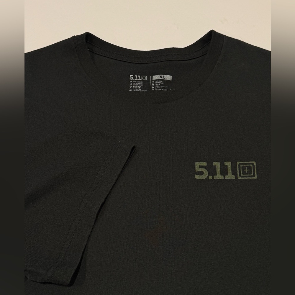 5.11 Tactical Men's XL Brew Grounds Shoot Rounds Short Sleeve Tee Black